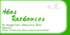 akos ratkovics business card
